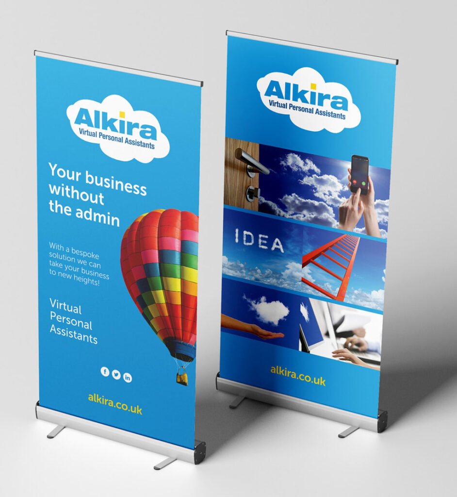 Alkira pull-up banner design