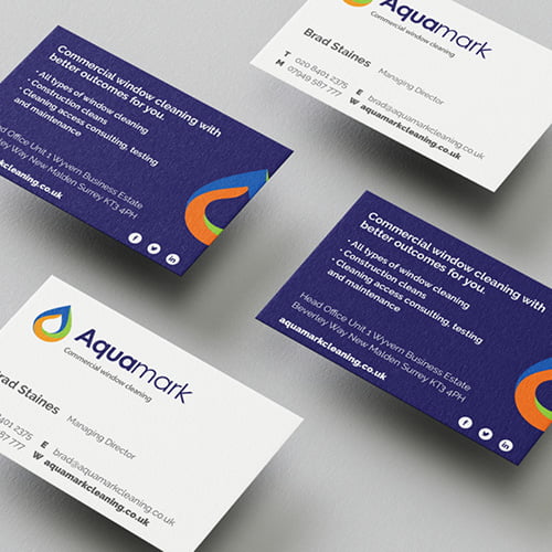Aquamark business card design